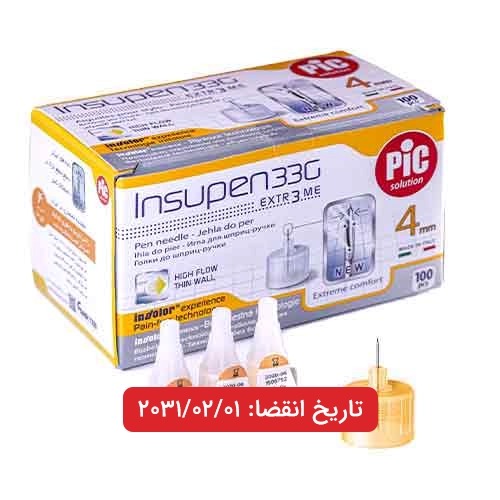 pic33mm4-2031-02-01 سرسوزن PiC سایز 4 میلی متری/ گیج 33 بسته 100 عددی - تصویر 1